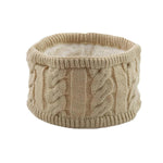 El Regalo 1 PC Winter Knitted Fleece Warm Unisex Headbands for Men & Women- Ear Warmer Headband Hair Band Wool Head Wraps Winter Unisex Ear Warmers (Cream)
