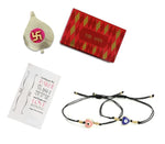 El Regalo 2PCs Heart Evil Eye Rakhi Combo for Brother/Sister-in- Law/Niece or Nephew - Rakhi Combo with Gift Box, shagun & Message Card (Option-3)