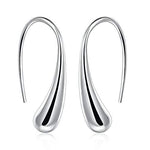 El Regalo Luxury Stainless Steel Teardrop Earrings for Girls/Women - Anti-Tarnish, Trendy, Minimalist Dewdrop Earrings with 18K Gold Plating (Silver)