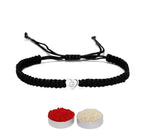 El Regalo Heart Name Initials Letter Minimalist Rakhi for Brother with Roli-Chawal Shagun, Rakhi Message Card in Rakhi Gift Box (G Name Letter)