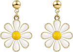El Regalo 1 Pair Daisy Flower Earrings for Girls & Women- Cute Flower Earrings (Style-5)