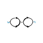 El Regalo 2Pcs Bf Magnetic Heart Butterfly Bracelets For Best Friends/Besties - Butterfly Relationship Matching Bracelet Set Attraction Rope Bracelets For Unisex Adult (Ligh Blue Butterfly Bracelet)
