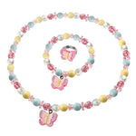 El Regalo Butterfly Girls Jewelry Set- Cute Princess Butterfly Necklace, Bracelet & Ring Jewelry Set for Kids/Toddlers