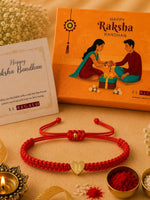 El Regalo Red Ethnic Rakhi Dori Unisex Rakhi-Adults - N letter