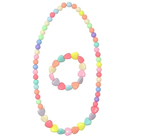El Regalo Kids Jewelry | Colorful Stars Jewelry Set for Girls | Necklace Bracelet Set