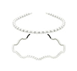 El Regalo 2 PCs Pearl Beads Hair Band Headband for Kids, Girls and women | Bridal Fancy Wedding Party Pearls Hairbands (Option- 2)