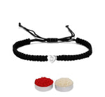 El Regalo Heart Name Initials Letter Minimalist Rakhi for Brother with Roli-Chawal Shagun, Rakhi Message Card in Rakhi Gift Box (D Name Letter)