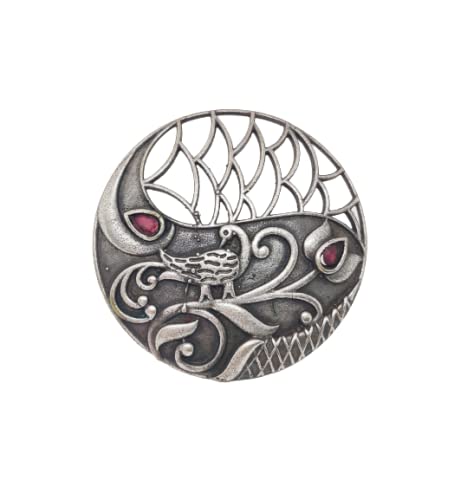 El Regalo Vintage Filigree Peacock Adjustable Finger Ring For Girls/Women - Oxidized Metal