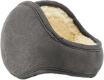 El Regalo 1PC Unisex Warm Knit Earmuffs- Winter Outdoor Fur Earwarmer, Foldable, Adjustable Wrap Ear Warmer for Girls/Boys/Men/Women (Grey Fleece)