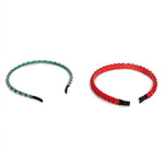 El Regalo 2 Pieces Rhinestone Crystal Headbands Shiny Non-Slip Beaded Party Hairband Hair Bands Hair Accessories Hair Decoration for Women Girls (Option-4)