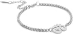 El Regalo 1 PC Stainless Steel OM/Aum Spritual Chain Bracelets for Boys/Men- Anti Tarnish/No Rust Spritual Meditaion Jewelry (Silver OM Bracelet)