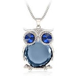 El Regalo Trendy & Long Owl Pendant Chain Necklace for Girls & Women | Owl Jewelry (Gray)