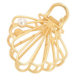 El Regalo 1 PC Pearl Shell Oyster Hair Claw Party Clutcher for Girls & Women- Elegant Fashionable Jaw Hair Clamp Secure Grip for Party Banquet for Women