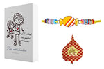 El Regalo beautiful Kids Rakhi for Boys & Girls Adjustable Kids Bracelet Rakhi with Butterfly/Heart/Cat/Elephant/Turtle/Flamingo and Other Charms (Toffee)