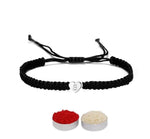 El Regalo Heart Name Initials Letter Minimalist Rakhi for Brother with Roli-Chawal Shagun, Rakhi Message Card in Rakhi Gift Box (S Name Letter)