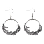 El Regalo Bohemian Oxidised Silver Earrings for Women | Vintage Tribal Hoop & Geometric Drop Earrings | Boho Statement Dangle Earrings for Girls | Indo Western Fashion Jewellery (Style-2)