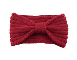 El Regalo Knitted Winter Twist Woolen Warm Headband with Buttons for Face Mask Cover | Cold Weather Hair Accessories Head Wrap | Winter Headbands for Women & Men (Plum Red)