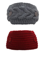 EL REGALO Women Pack Of 2 Knitted Chill Wrap Headbands