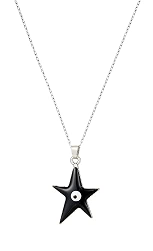 El Regalo 1 PC Evil Eye Enamel Protection Unisex Necklace for Men/Women | Fashion Evil Eye Necklace (Star Evil Eye Necklace)