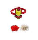 El Regalo 1PC Superhero Kids Rakhi for Brother- Kids Cartoon Character/Video Games/Superhero Rakhi with Roli Chawal, Rakhi Message Card in Rakhi Gift Box (Ironman Rakhi)