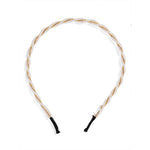 El Regalo Pearl Beads Decoration Hair Band Headband for Kids, Girls and Women | Bridal Party Pearls Hairbands (2 Layers Stylish Pearls Hairbands)