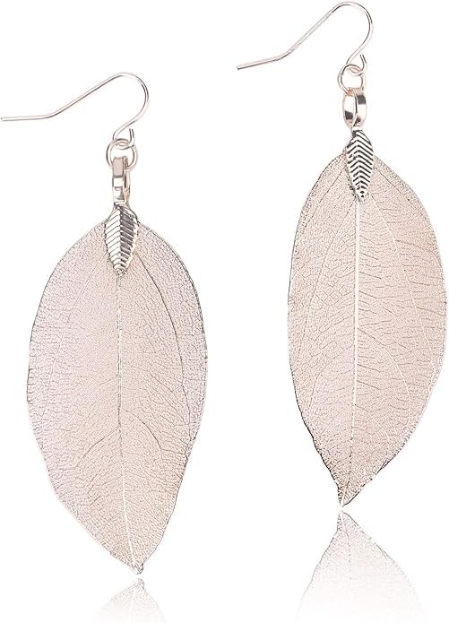 El Regalo Elegant Leaf Drop Dangle Earrings for Women & Girls - Nature Inspired Statement Earrings (Style-4)