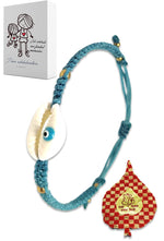 El Regalo Evil Eye Shell Rakhi for Brother - Uniquely Handwoven Cowrie Evil Eye Rakhi for Brother/Bhai Rakhi for Bhai (Evil Eye Shell)