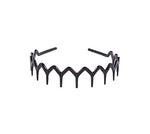 El Regalo Black Thin Plastic Wave Teeth Comb Hair Grip Hairband