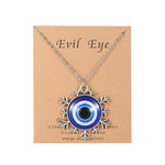 El Regalo 1 PC Evil Eye Hamsa Hand Unisex Pendant Necklace for Men & Women- Fancy Evil Eye Nazar Amulet (Snowflake Evil Eye)