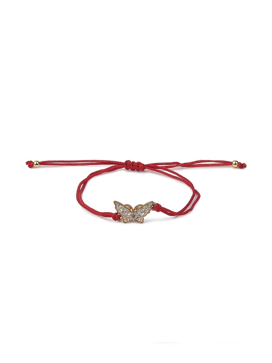 El Regalo Unisex-Adult Minimalist Evil Eye Bracelets - Simple & Elegant Designs in Butterfly, Hamsa Hand, and Charm (Red Butterfly Evil Eye)