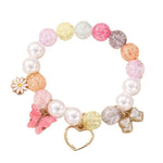 El Regalo 1PC Butterfly, Love Heart, Bow, Flower Charms Crystals Beads Bracelet for Girls - Fashion Bracelets for Girls/Women (Multi Color)