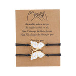 El Regalo Best Friends Butterfly Friendship Bracelets for 2 Girls, BFF Long Distance Matching Butterfly Bracelets Friendship Gifts (Golden Butterflies)