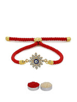 El Regalo Fancy 1PC Evil Eye Rakhi with Roli Chawal & Rakhi Message Card - Lucky Protection Rakhi to Avoid Negative Energies for Brother/Sister-in-Law/Niece or Nephew (Style-5)