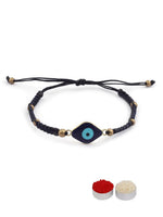 El Regalo Evil Eye Bracelet Rakhi for Brother with Roli Chawal in Gift Box