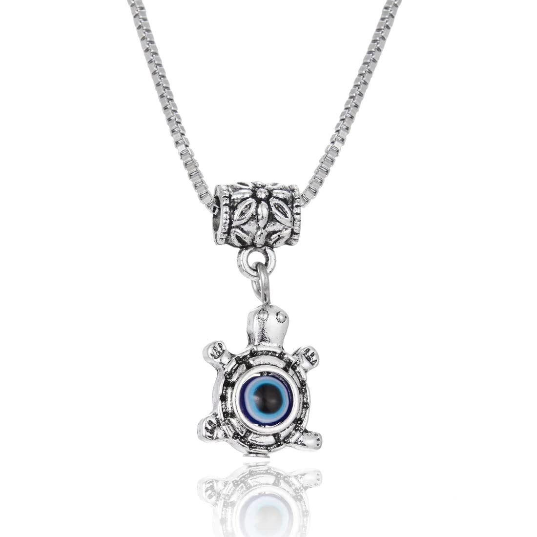 El Regalo 1pc Evil Eye Protection Pendant Necklace for Kids/Girls/Boys/Men/Women (Turtle Evil Eye)