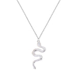 El Regalo Snake Unisex Necklace for Girls/ Boys/ Men & Women - Trendy Serpent Necklace Dainty Pendant Necklace Jewelry (Silver)
