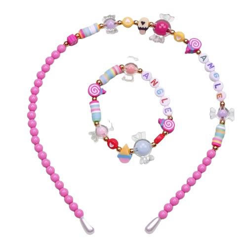 El Regalo 2 PCs Set of Matching Hairband & Bracelet Set for Toddlers/Kids/Girls - Kids Girls Fashion Hair Accessories Set (Style-2)