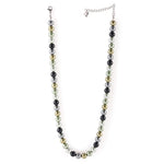 El Regalo Elegant Pearls Chain Necklace for Women/Girls- Stainless Steel Chain Necklace with Multi Green Pearls with Glass Finish for Women