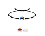 El Regalo Evil Eye Rakhi for Brother - Lucky Kabbalah Blue Turkish Evil Eye Macrame Rakhi for Bhaiya/Bhai/Brother/Nephew (Evil Eye Rakhi-Style 2)