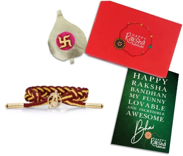 El Regalo Superhero Braided Rakhi -1 PC Rakhi, shagun, Rakshabandhan Message Card & Rakhi Box- Adjustable Unisex Superhero Rakhi for Bhai/Brother/Nephew (Superhero Rakhi Option-4)