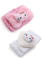 El Regalo 2 PCs Plush Hello Kitty Crochet Headband for Babies/Toddlers/Girls Kids - Kitty Fancy Headbands (Option-1)