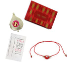 El Regalo Rakhi for Brother - Elegant Rakhi Combo with 1 Evil Eye Rakhi, shagun & Message Card in Rakhi Gift Box for Kids/Teens or Adult (Option-2)