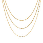 El Regalo Womens Stunning Stainless Steel Herringbone Chain Layered Necklaces- 18K Gold/Silver Plated 3 Layers Snake Chain Choker Necklace (3 Layers Sleek Golden Chains)
