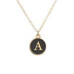 El Regalo Name Initials Personalized Unisex Pendant Necklace - Enameled Letter Small Pendant With Stainless Steel Chain (A Letter)