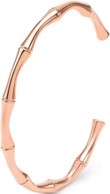 El Regalo Anti Tarnish/No Rust Stainless Steel Bracelet for Girls & Women- Stainless Steel Openable Bracelet (Bamboo Style)