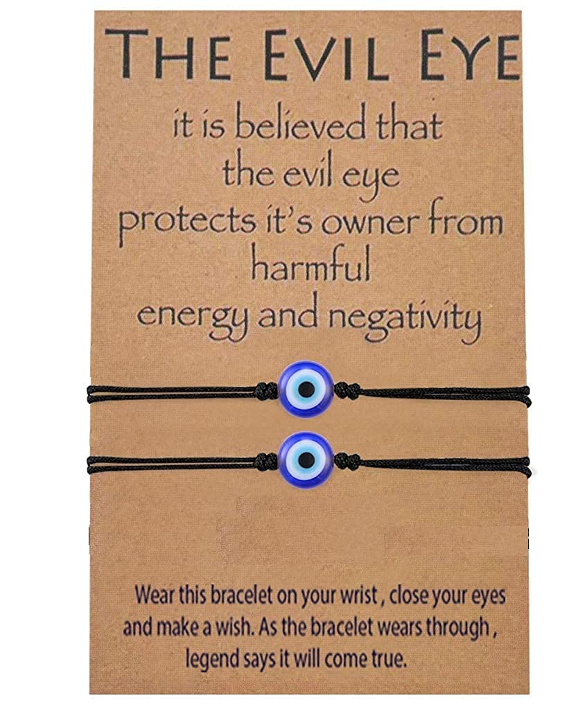 El Regalo With Evil Eye Evil Eye Bracelet For Unisex Adult (black)