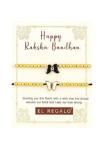 El Regalo 2PCs Evil Eye Rakhi Combo for Brother - Stylish Beaded & Thread Set with Roli Chawal - Raksha Bandhan Pack for Bhaiya, Boys, Girls, Men - Comes on Designer Rakhi Card (Option-3)