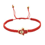El Regalo 1 PC Hamsa Hand Evil Eye Charms Handmade Adjustable Unisex Bracelet for Girls/Boys/Men/Women (Red)
