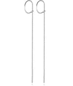 El Regalo Women's & Girl's Minimalist Threader Earrings- Unique & Elegant Sui Dhaga Threader Earrings (Silver)