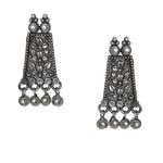 El Regalo Indian Statement Antique Finish Geometric Earrings with Beautiful Carvings | Handmade Earrings